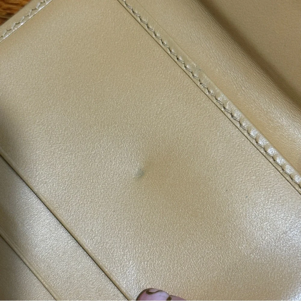 Celine Tan and Brown Logo Kiss Lock Wallet - Picture 8 of 12
